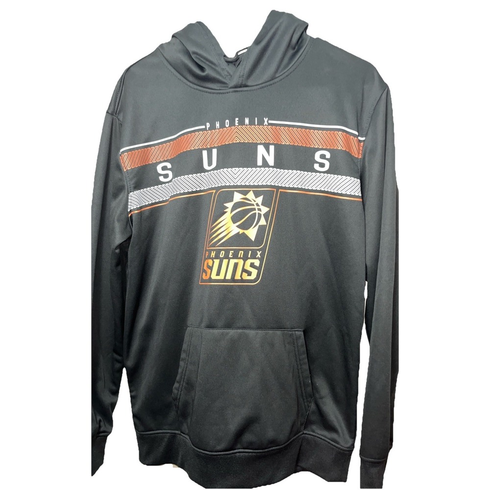 NBA Phoenix Suns Mens Medium Hoodie Ultra Game UG Black Hooded Sweatshirt